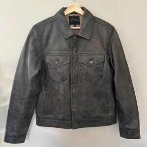 Lucky Brand- Vintage Leather Trucker Jacket